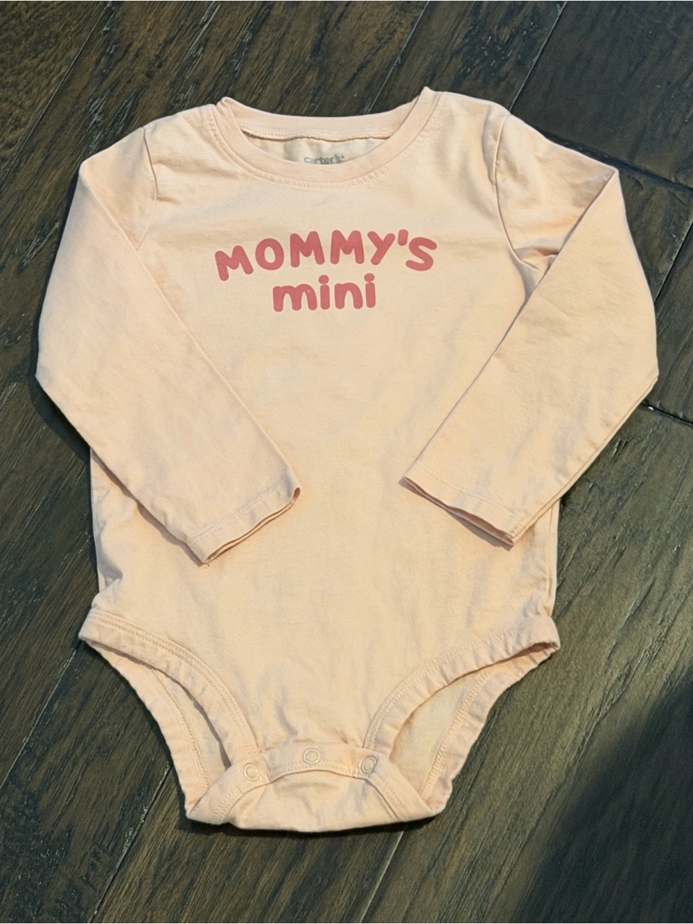 Carter’s mommy’s mini long sleeve pink bodysuit onesie